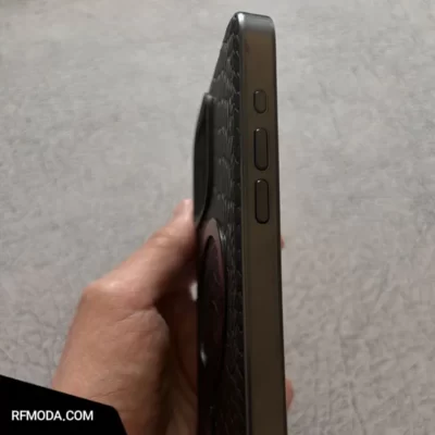 قاب پوست ماری مگسیف دار مک کوی ایفون 13 و 14 و 15 پرومکس چرمی کد m9001